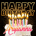 Aryianna - Animated Happy Birthday Cake GIF Image for WhatsApp