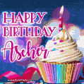 Happy Birthday Ascher - Lovely Animated GIF