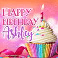Happy Birthday Ashley - Lovely Animated GIF