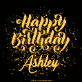 Happy Birthday Card for Ashley - Download GIF and Send for Free