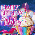 Happy Birthday Ashley - Lovely Animated GIF
