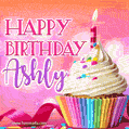 Happy Birthday Ashly - Lovely Animated GIF