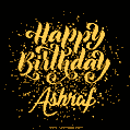 Happy Birthday Card for Ashraf - Download GIF and Send for Free