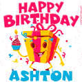 Funny Happy Birthday Ashton GIF