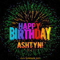 New Bursting with Colors Happy Birthday Ashtyn GIF and Video with Music