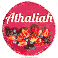 Happy Birthday Cake with Name Athaliah - Free Download