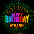 New Bursting with Colors Happy Birthday Atharv GIF and Video with Music