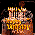 Chocolate Happy Birthday Cake for Atlas (GIF)