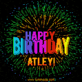 New Bursting with Colors Happy Birthday Atley GIF and Video with Music