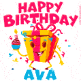 Funny Happy Birthday Ava GIF