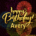 Happy Birthday, Avery! Celebrate with joy, colorful fireworks, and unforgettable moments.