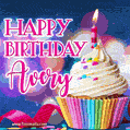 Happy Birthday GIF with name Avery