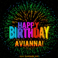 New Bursting with Colors Happy Birthday Avianna GIF and Video with Music