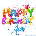 Happy Birthday Avir - Creative Personalized GIF With Name