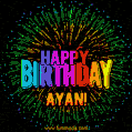 New Bursting with Colors Happy Birthday Ayan GIF and Video with Music