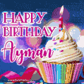 Happy Birthday Ayman - Lovely Animated GIF