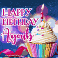Happy Birthday Ayoub - Lovely Animated GIF
