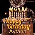 Chocolate Happy Birthday Cake for Aytana (GIF)