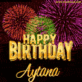 Wishing You A Happy Birthday, Aytana! Best fireworks GIF animated greeting card.