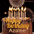 Chocolate Happy Birthday Cake for Azalee (GIF)