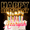 Azaryah - Animated Happy Birthday Cake GIF for WhatsApp