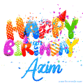 Happy Birthday Azim - Creative Personalized GIF With Name
