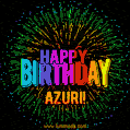 New Bursting with Colors Happy Birthday Azuri GIF and Video with Music