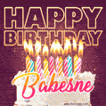 Babesne - Animated Happy Birthday Cake GIF Image for WhatsApp