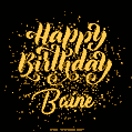 Happy Birthday Card for Baine - Download GIF and Send for Free
