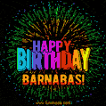 New Bursting with Colors Happy Birthday Barnabas GIF and Video with Music