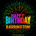 New Bursting with Colors Happy Birthday Barrington GIF and Video with Music