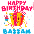 Funny Happy Birthday Bassam GIF