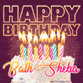 Bath-Sheba - Animated Happy Birthday Cake GIF Image for WhatsApp