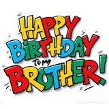 Vibrant graffiti-style handwritten text reading Happy Birthday to My Brother.