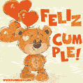 Feliz cumpleaños teddy bear gif