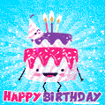 Funny Animated Happy Birthday Cake video