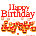 Cute Happy Birthday Emoji GIF