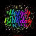 Amazing Confetti Happy Birthday Animated Image (GIF)