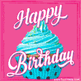 Colorful Birthday Cupcakes - Download and Send to Say Happy Birthday
