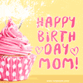 Lovely Happy Birthday Mother Cake GIF