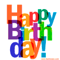 Original animated typography Happy Birthday to You GIF