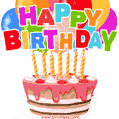 New festive and colorful happy birthday gif