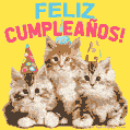 Tres gatos lindos - Feliz cumpleaños!
