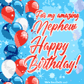 Animated balloons happy birthday image for nephew
