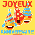 Emoji style joyeux anniversaire GIF