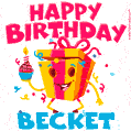 Funny Happy Birthday Becket GIF