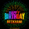 New Bursting with Colors Happy Birthday Beckham GIF and Video with Music