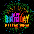 New Bursting with Colors Happy Birthday Belladonna GIF and Video with Music