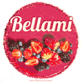 Happy Birthday Cake with Name Bellami - Free Download