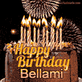 Chocolate Happy Birthday Cake for Bellami (GIF)